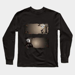 Horror happy halloween scary Long Sleeve T-Shirt